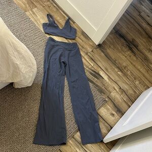 Oner workout set blue Gray Pants & sports bra set
